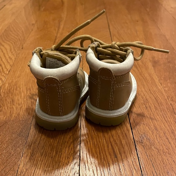 NWOT Kid Connection Baby Tan Lace Up Work Boots, Size 1 - Picture 5 of 7